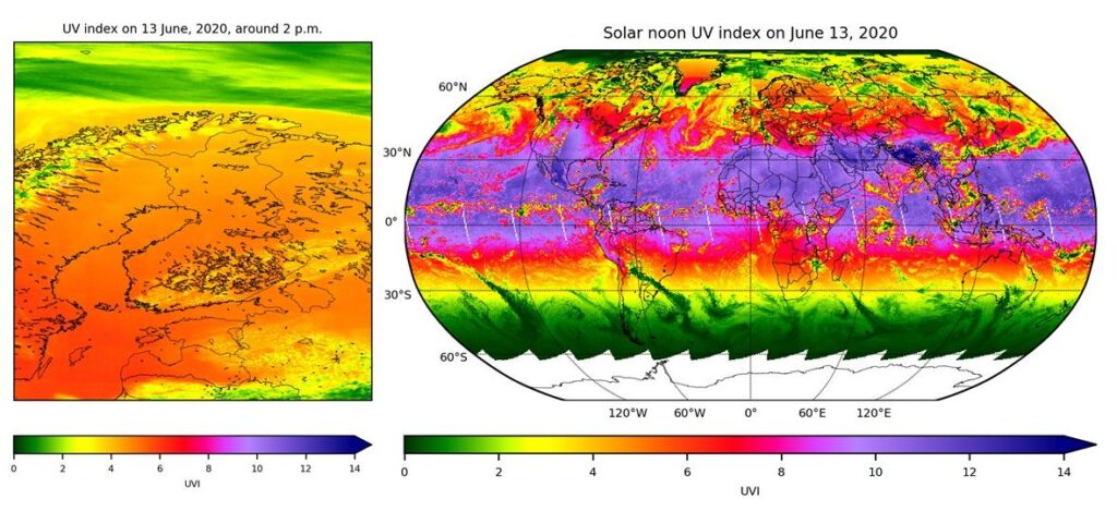 Harmful UV radiation levels monitored by a new European satellite – FMI ...